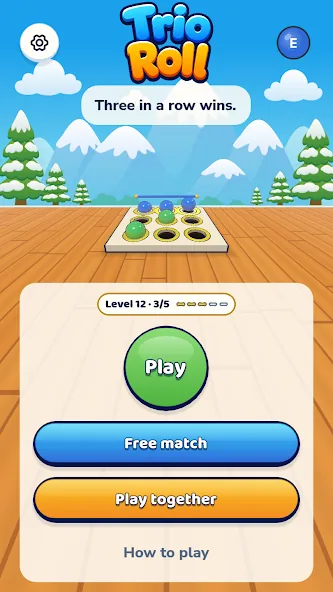 Trio Roll main game screen